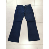 Pantalón Azul. Textura Rayas Jazmin Chebar T3. Impecable!