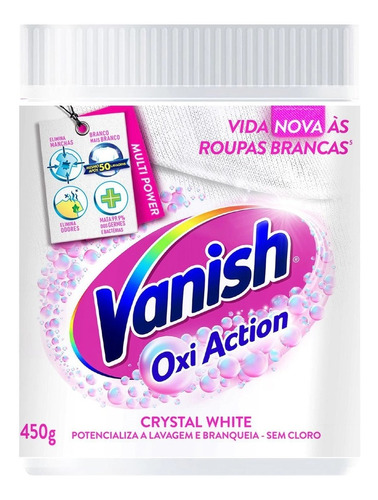 Tira Manchas Vanish Oxi Action Crystal White Roupas Brancas
