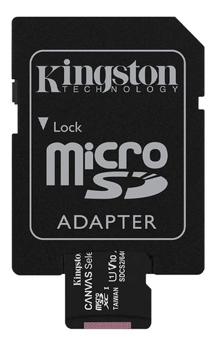 Tarjeta Memoria Micro Sd 64gb Clase 10 Kingston Adaptador Sd