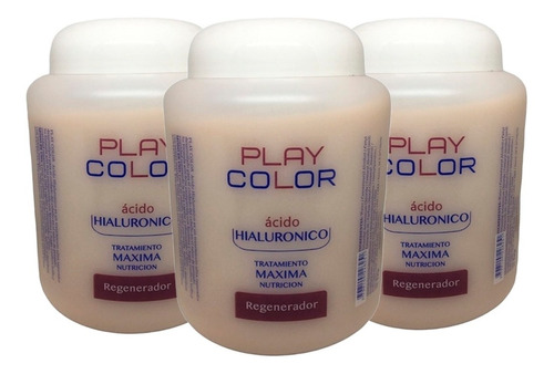 3 Baños De Crema Con Ácido Hialurónico 1kg Play Color
