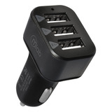 Cargador De Teléfono Para Automovil 12v 3usb Negro Mlab