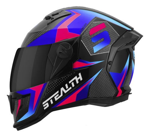 Capacete Fechado Esportivo Stealth Concept Viseira Fumê Nfe