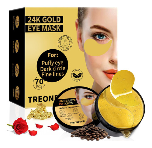 Mascarillas De Ojos De Oro De 24 Quilates Para Ojeras E Hinc