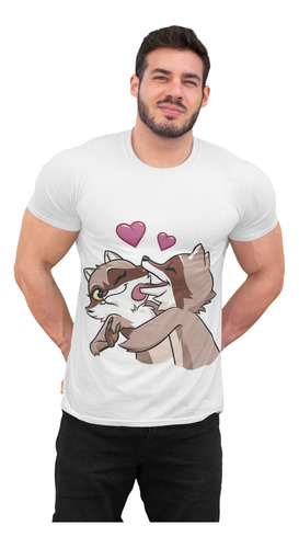 Playera Mapache Enamorado Para Dama Caballero/ Parejas/ Amor