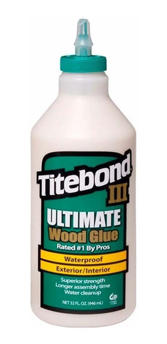 Cola Titebond Ultimate 3 946ml Especial Luthieria Marcenaria