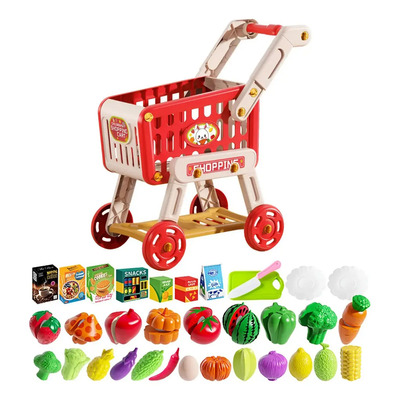Carrito De La Compra Para Niños, Juguetes, Fruta Y Verdura