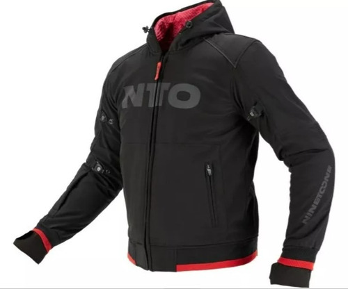 Campera Ninetoone Armor Evo Softshell Negra Moto 