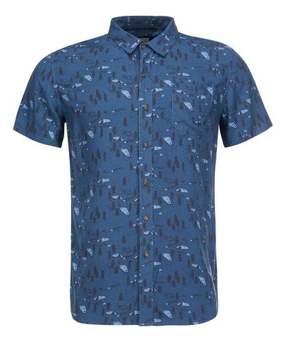 Camisa Hombre Lippi Woodpecker Short Sleeve Shirt Print Azul