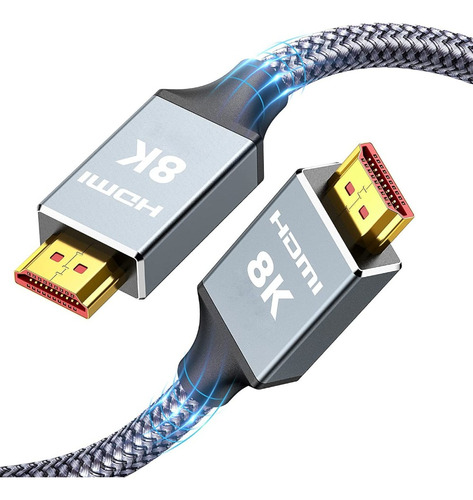 Cable Hdmi 2.1 Certificado 8k 4k 120 Hz Play 5 Xbox 2 Metros