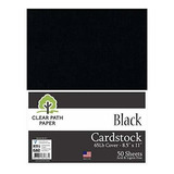 Negro Cartulina 8.5  X 11  - Pack De 50 Desde Cardstock Ware