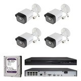 Nvr 08 Canais Hikvision Poe+ 04 Cameras Ip Poe 4,0mm + Hd 1t