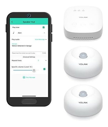 Hub De Bocinas Yolink Y Dos Sensores De Movimiento Para Ho