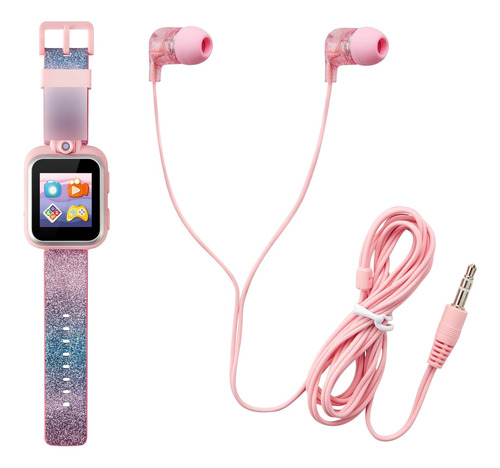 Reloj Inteligente P/niños Con Auriculares -rosa/azul Glitter