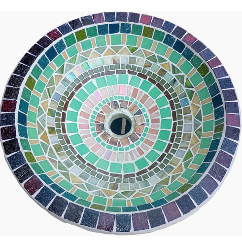 Bacha Para Baño Artesanal En Mosaico Veneciano.
