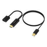 Adaptador Hdmi A Displayport Con Alimentacion Usb, 60hz/4k