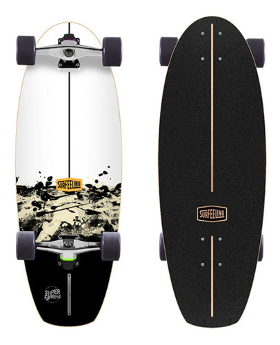 Skate Simulador De Surf Surfeeling Super Fun - Black