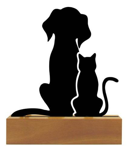 Decoração Silhueta Cão Gato - Ref S103