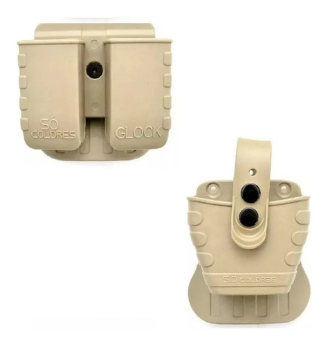  Porta Carregador + Porta Algema Tan Prf Glock G17