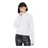 Sweater Mujer Cuello Moc Regular Blanco Corona