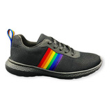 Tenis Pride Deportivo Running Lgbt Rainbow Negro Orgullo Gay