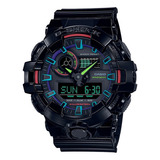 Reloj Casio G-shock Ga-700bnr-1acr E-watch Color De La Correa Negro Color Del Fondo Negro