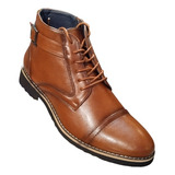 Botín Zapato Vestir Café Marrón Hombre Formal Casual