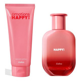 Perfume Para Dama + Exfoliante Esika Emotions Happy!