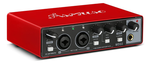 Asmuse Interfaz De Audio Usb, Tarjeta De Sonido Profesional