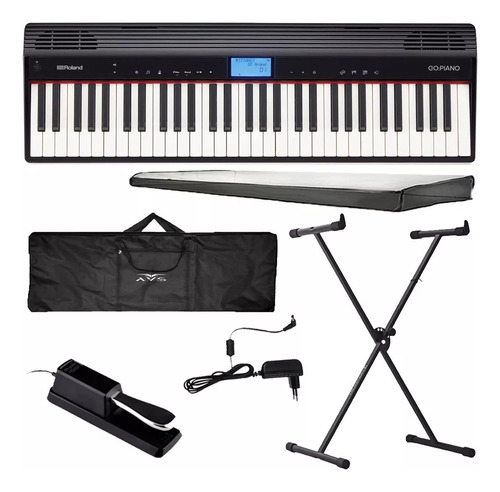 Teclado Digital Roland Go61p Piano Bluetooh 61 Teclas + Kit