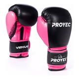 Guantes Proyec Venus Boxeo 12 Onzas ( Negro / Fucsia )