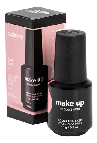Gel Base Nivelador De Uñas Make Up Rosa Uv Led Gloss Over