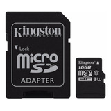 Memoria Kingston Canvas 16gb Sd Con Adaptador Para Datos