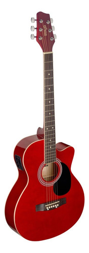 Guitarra Electroacustica Stagg Sa20acered Corte-eq 5 Rojo