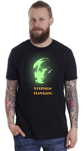 Playera De Stephen Hawking1 Brilla En La Oscuridad