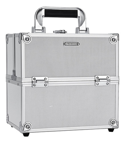 Professional Makeup Train Case Aluminum Makeup Box 4-tier...