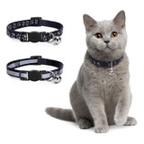 Nobleza Collar De Gatito Con Campana, Paquete De 2 Collares