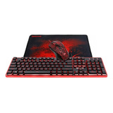 Kit De Teclado Y Mouse Gamer Redragon S107 Inglés Us De Color Negro