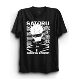 Camiseta Anime Manga Personagem Satoru 100% Algodão