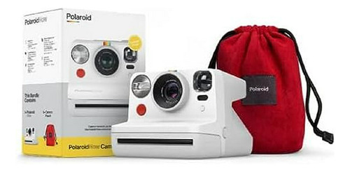 Polaroid Now Bundle - Cámara Blanca Con Estuche Rojo - Compa