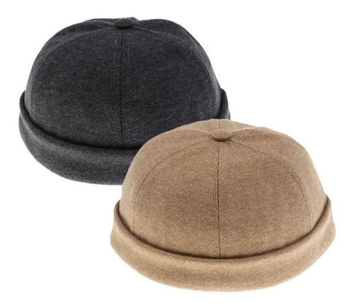 2 Piezas Sombrero Docker De Moda Gorro Moda Casquillo Hombre