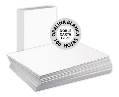 Opalina Blanca Doble Carta 120 Gr- 100 Hojas