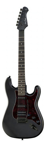 Guitarra Eléctrica Harley Benton Standard Series St-20hss De Tilo Satin Black Con Diapasón De Amaranto