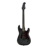 Guitarra Eléctrica Harley Benton Standard Series St-20hss De Tilo Satin Black Con Diapasón De Amaranto