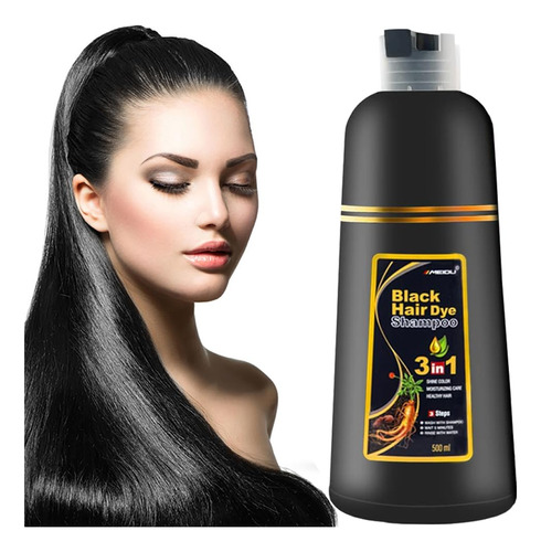 Remocc Champu De Color Negro Instantaneo Para Cabello Gris -