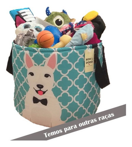 Cesto Organizador Brinquedos Pet Tam. P - Bull Terrier