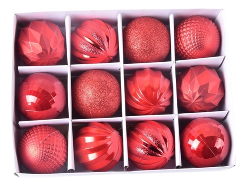 6 Cm 12 Decoraciones De Bolas Navideñas En Caja