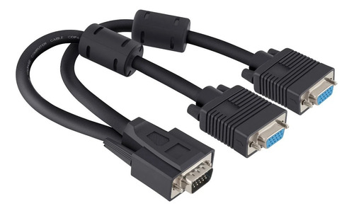 Cable Adaptador Splitter Vga Macho A 2 Hembra Duplica Imagen