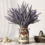 Florero Jarron De Lamina Centro De Mesa Vintage Lavanda