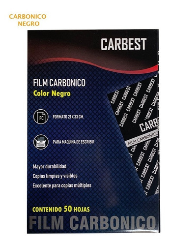 Papel Carbonico Film Carbest X50 Hojas 