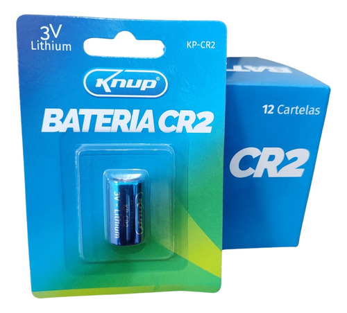 Caixa Pilha Bateria Cr2 Original Knup 3v Lithium 12 Unidades